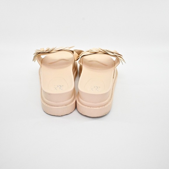 NEW YORK COMPANY Womens Camilia Platform Sandals Size 10 Floral Slides Natural - Picture 5 of 9